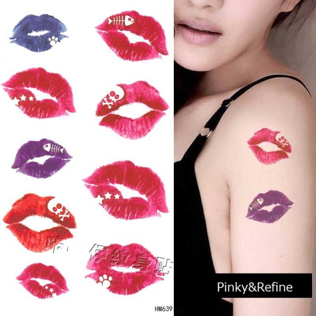 メール便無料 タトゥーシール キスマーク ドクロ Kissマーク 唇 ボディシール 盛れる個性派 転写シール お洒落れ入れ墨 ハロの通販はau Pay マーケット ウィッグ通販ピンキー リファイン