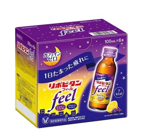 【指定医薬部外品】６０本　リポビタンフィール　（100ｍｌｘ6）ｘ10　送料無料　カフェインゼロ　カシス＆グレープフルーツ風味　りぽびたんふぃーる　大正製薬