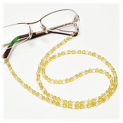 シトリン × 水晶 メガネチェーン 眼鏡チェーン グラスコード 天然石 パワーストーンの通販は 4,961円