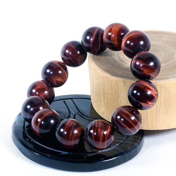 5A級 レッドタイガーアイ16mm ブレスレット 天然石 パワーストーン 腕輪 アクセサリー