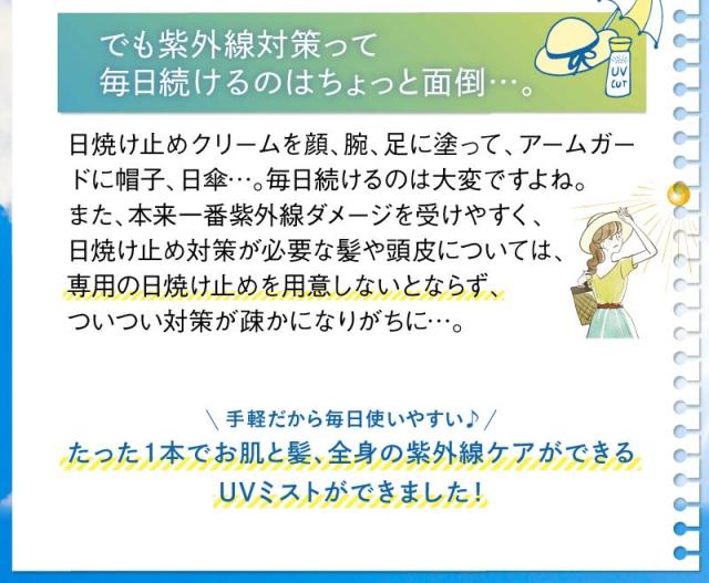 《保湿成分配合 日焼け止め》hugm ナチュラルUVミスト  5本セット ( SPF50+ PA++++ ハグム 全身OK 石けんで落とせる アルコールフリー 髪 頭皮 顔 体 手 腕 9の無添加 UVカット 紫外線対策 茶の実油 ヒアルロン酸 アルガンオイル ミスト スプレー ティーライフ )