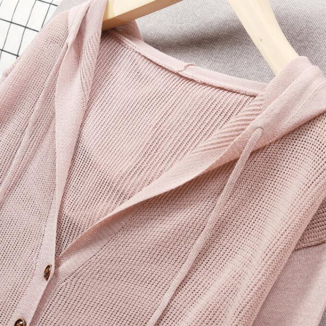 カーディガン サマーニット パーカー レディース 春 薄手 フード付き 長袖 透け感 ニット 羽織り トップス 冷房対策 紫外線対策 夏 フェの通販はau Pay マーケット Darkangel ダークエンジェル