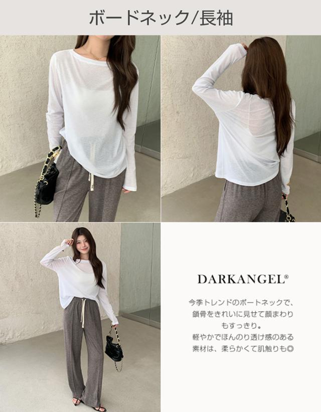 シアートップス スラブシアーT レイヤード シアー トップス tシャツ