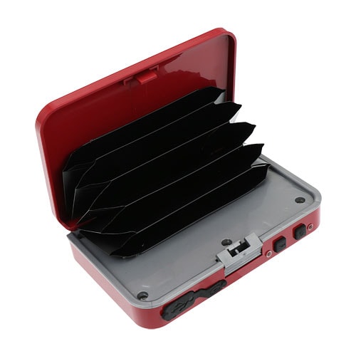 カードケース型スタンガン　充電式　レッド_1
