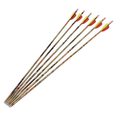 アーチェリー用　アルミ矢　カモフラージュ　6本