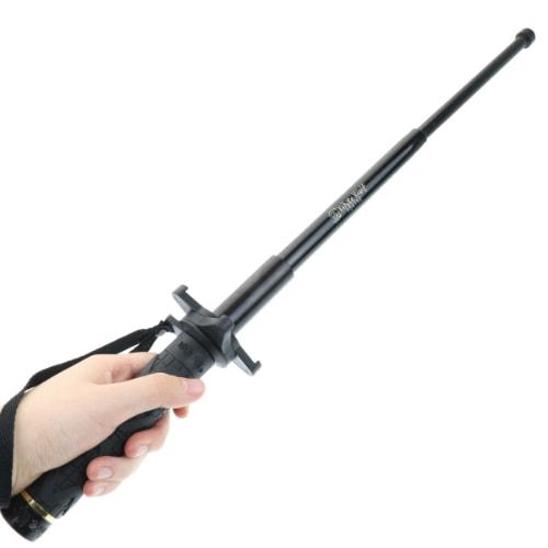 ホワイトウルフ4140カスタムスチール警棒 21 鍔付☆ラバーグリップ