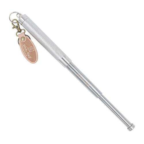 小型　スチール特殊警棒 ホワイトウルフロゴ入り　キーチェーン付き　シルバーの通販は 5,100円