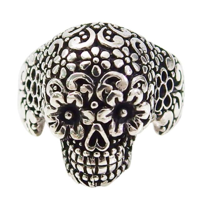 受動的 南方の 資産 メキシカン スカル リング Apa Happy Jp