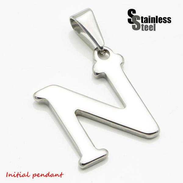 ステンレス イニシャルペンダント 1 銀色n メインメンズ レディース 英語 文字 ブロック体 アルファベット パーツの通販はau Pay マーケット 株式会社ppp