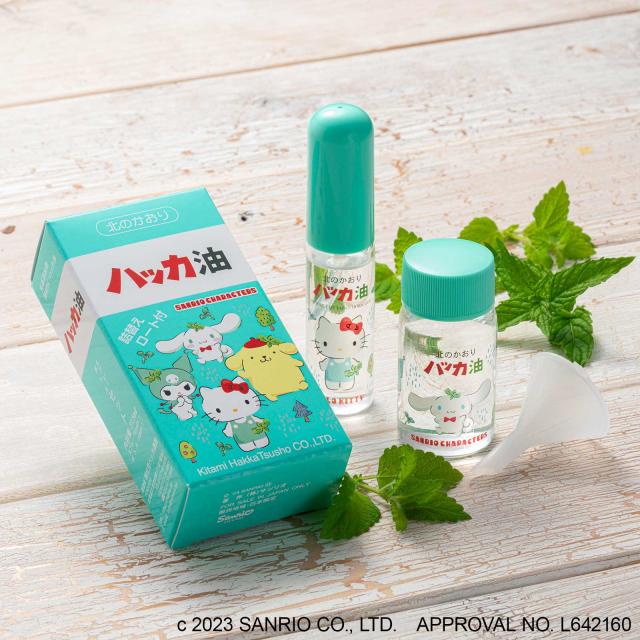 ハッカ油 セット (11.5ml スプレー+20ml 詰替用ろうと付き）×6個 【送料無料】サンリオキャラクターズ ハローキティ ポムポムプリン シナモロール クロミ　マスクスプレー   北見通商 　虫よけ  お風呂  北見ハッカ通商 スプレー北見ハッカ  宅急便コンパクトでお届けの通販は