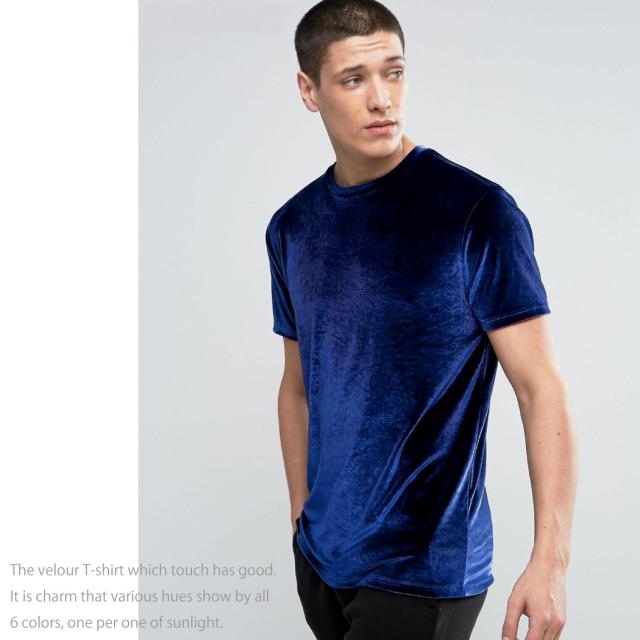 10color ベロアｔシャツ メンズ レディース トップス 生地 カットソー 半袖 ｕネック クルーネック カットベロア ベロア素材 無地 肌触りの通販はau Pay マーケット Falo ファロ