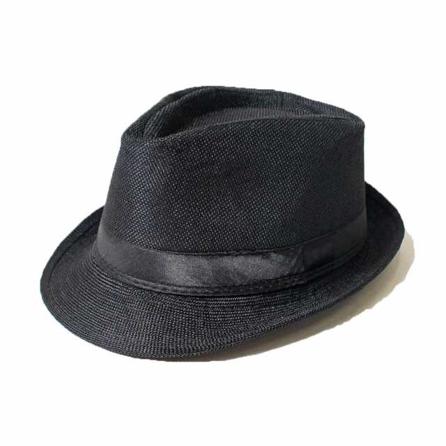 Used BLACK\u0026WHITE  中折れハット　ユニセックス　帽子　黒