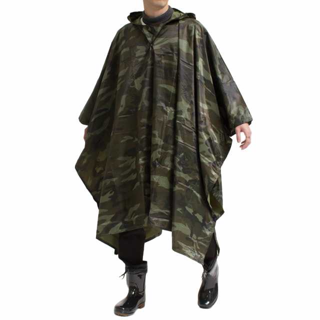 レインウェア ポンチョ メンズ レディース 雨具 カッパ 合羽 雨合羽 レインコート ミリタリー サバゲー アウトドア 登山 防水の通販はau Pay マーケット Falo ファロ