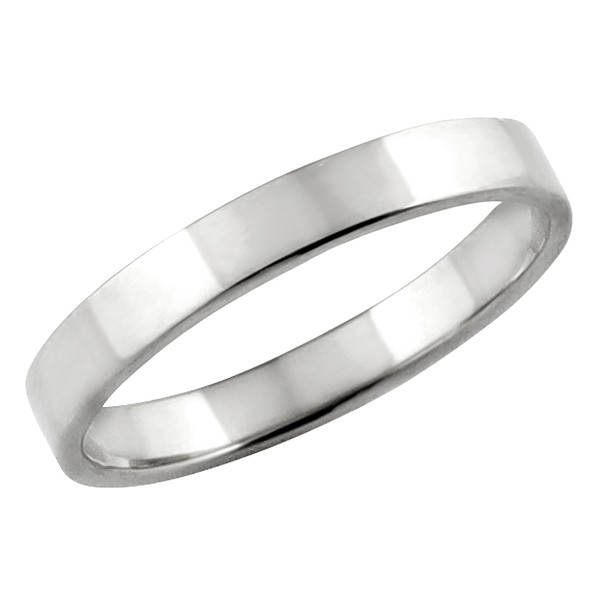 平打ちリング ３mm幅 10金 指輪 メンズ K10 ゴールド シンプル フラット リング 結婚指輪 ペアリング 日本製 送料無料