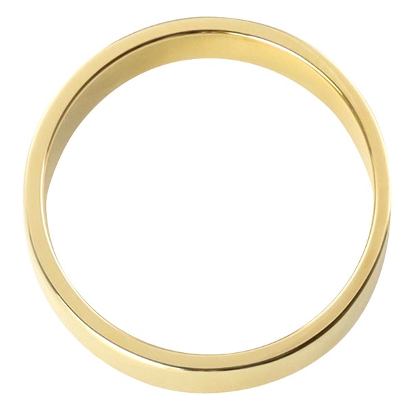 平打ちリング ５mm幅 18金 指輪 メンズ K18 ゴールド シンプル フラット リング 結婚指輪 ペアリング 日本製 送料無料