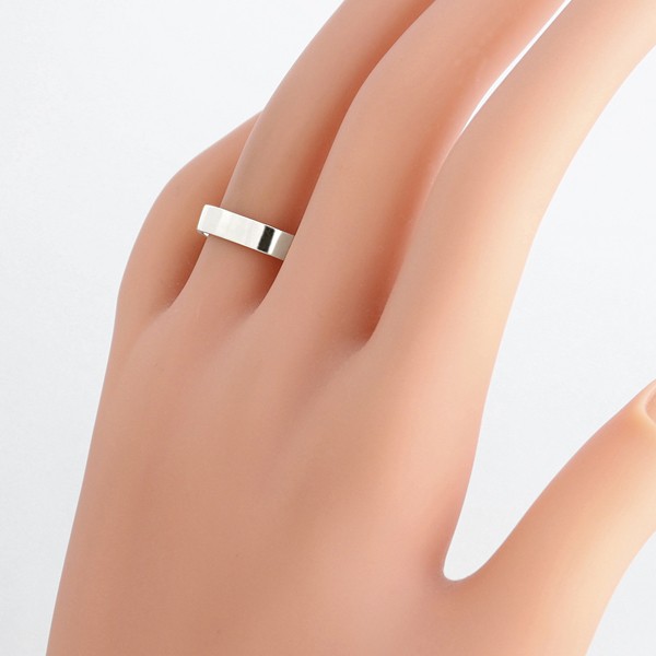 平打ちリング ４mm幅 プラチナ 指輪 メンズ Pt900 シンプル フラット リング 結婚指輪 ペアリング 日本製 送料無料