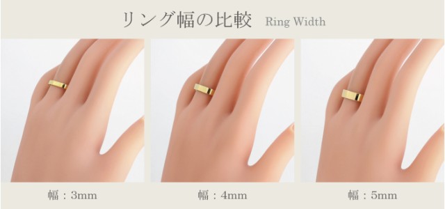 平打ちリング ４mm幅 10金 指輪 メンズ K10 ゴールド シンプル フラット リング 結婚指輪 ペアリング 日本製 送料無料
