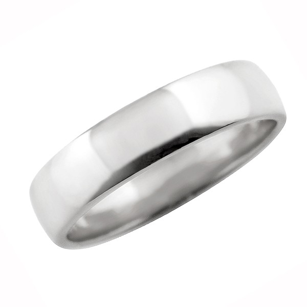 甲丸リング ５mm幅 プラチナ 指輪 メンズ Pt900 シンプル 甲丸 リング 結婚指輪 ペアリング 日本製 送料無料