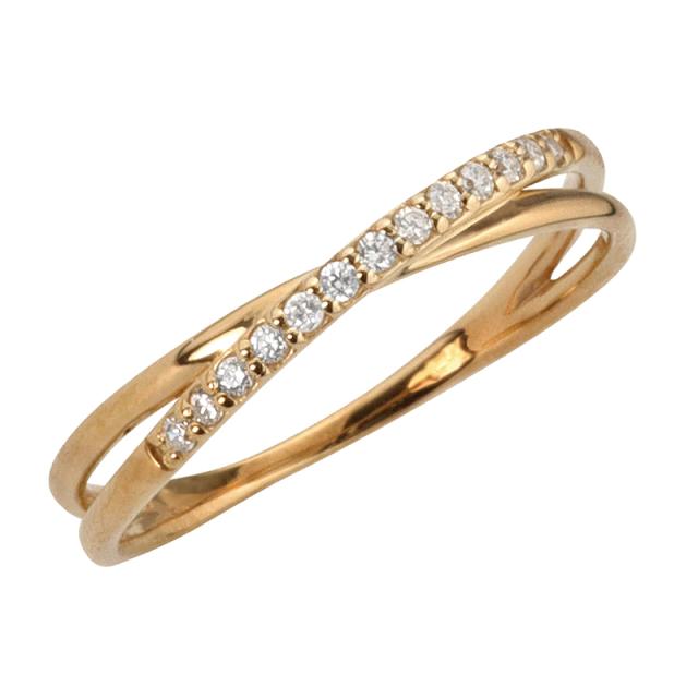 インフィニティ リング 10金 ダイヤモンド レディース リング K10 無限 指輪 ピンキーリング モチーフ 華奢 シンプル プレゼントの通販は 25,915円