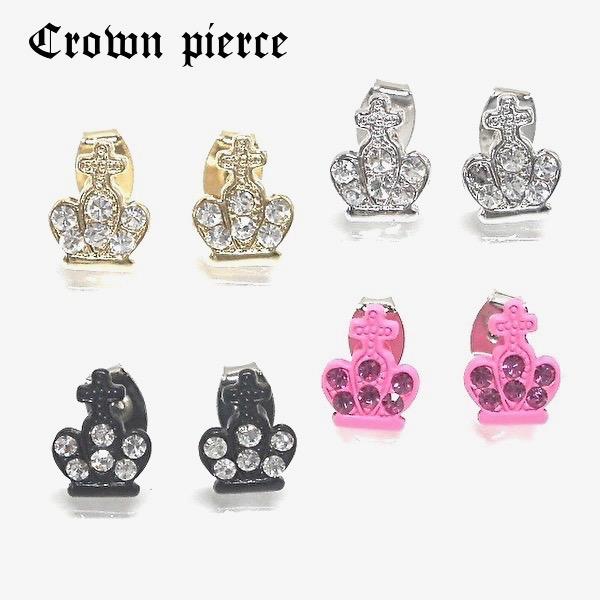 ピアス クラウン 王冠 送料無料 ゴールド シルバー 黒 ピンク ロック パンク Rock ゴスロリ V系 アメカジ バイカー バンギャ 五百均 Pi 2の通販はau Pay マーケット Eight Channel