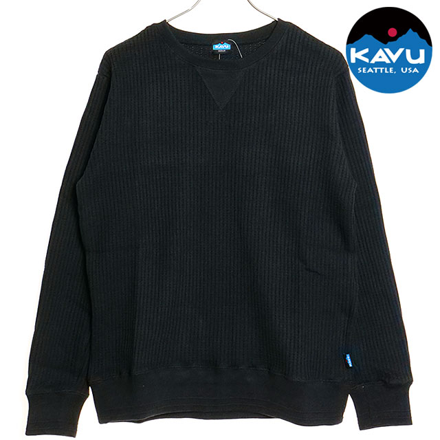 【クーポン対象】カブー KAVU メンズ マービンズクルー [19820127 FW23] Marvin's Crew トップス 長袖 クルーネック サーマルシャツ Blackの通販は 8,047円