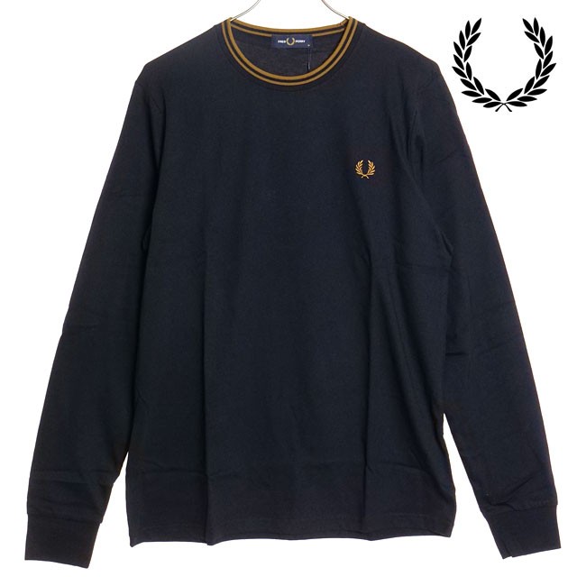 フレッドペリー FRED PERRY ツインティップドTシャツ [M9602-M68 FW24] TWIN TIPPED T-SHIRT メンズ トップス カットソー 長袖 NAVY/DARK