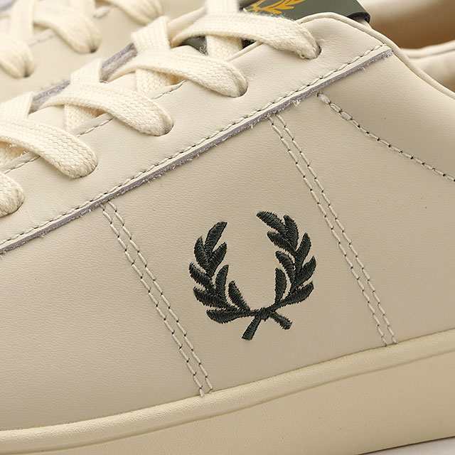 フレッドペリー FRED PERRY スニーカー スペンサーレザー [B4334-X37 FW24] SPENCER LEATHER メンズ 靴 シューズ ECRU/LAUREL-WREATH-GRE