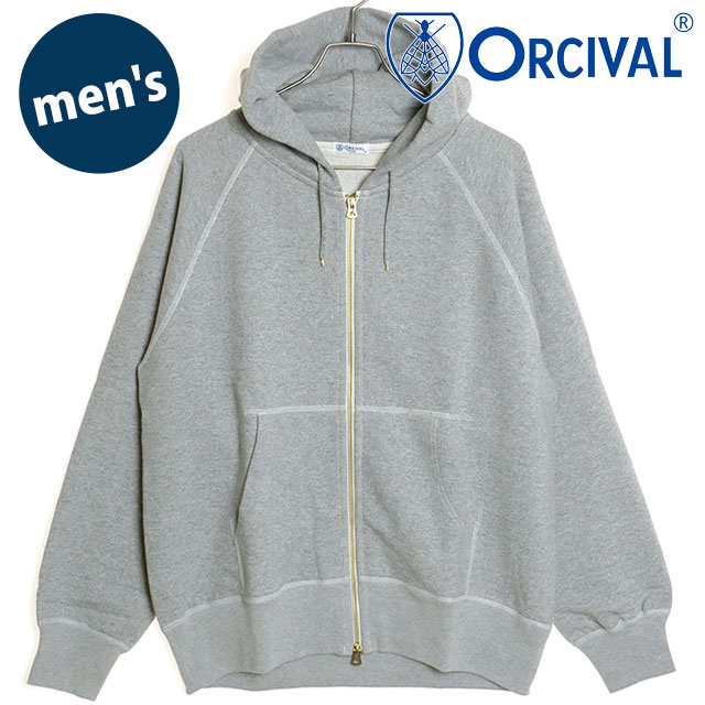 オーシバル ORCIVAL ジップフーディー [OR-C0153 FW24] ZIP HOODIE メンズ トップス スウェット ジップアップパーカー HEATHER-GREY