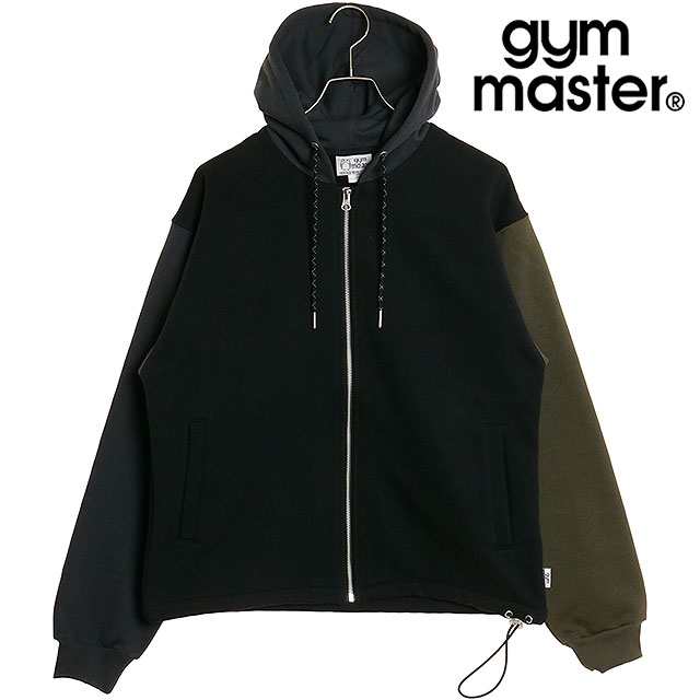 ジムマスター GYM MASTER 12ozヘビー裏起毛スウェットジップパーカー [G233724-93 FW24] メンズ トップス フルジップ ブラックCRZ