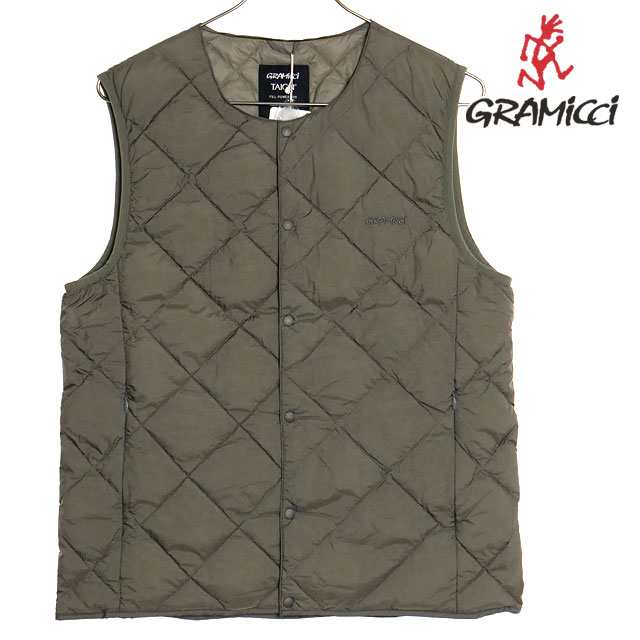 グラミチ Gramicci タイオン インナーダウンベスト [G4FU-J100-TG FW24] TAION INNER DOWN VEST メンズ アウター ライトダウン キルティ