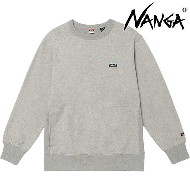 ナンガ NANGA エコハイブリッドミニボックスロゴエンブロイダリースウェットシャツ [NW2441-1F013-A FW24] M ECO HYBRID MINI BOX LOGO E