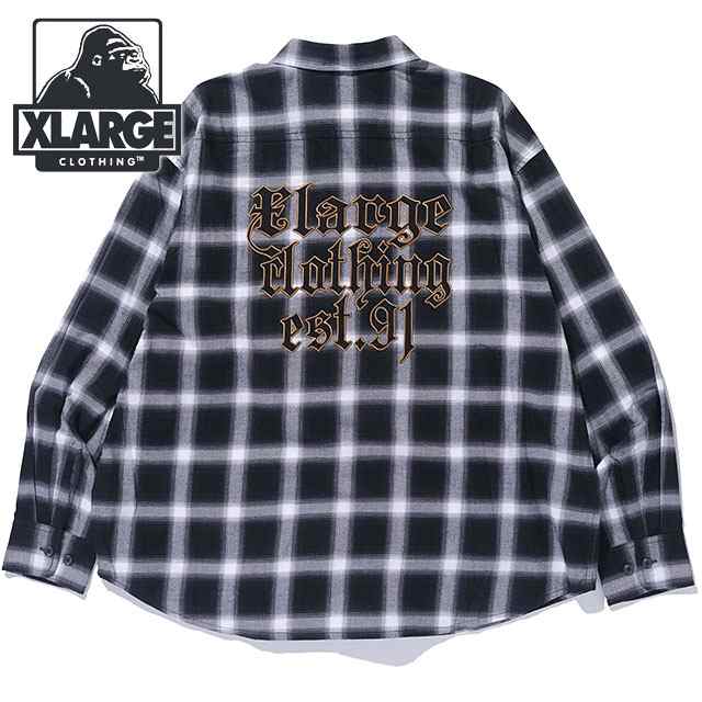 エクストララージ XLARGE オールドイングリッシュ ロングスリーブ フランネルシャツ [101243014003 FW24] OLD ENGLISH L/S FLANNEL SHIRT