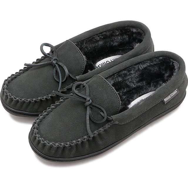 ミネトンカ MINNETONKA フラットシューズ ケイデンス [40604 FW24] CADENCE レディース 靴 ファーモカシン 日本限定 Charcoal