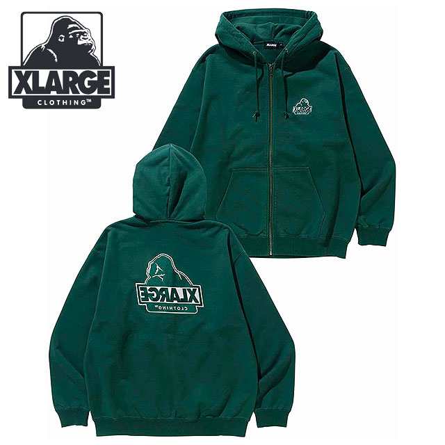 エクストララージ XLARGE バックサイド スランテッド オージー ジップフーデッド スウェットシャツ [101233012008 FW24SPOT] BACKSIDE SL