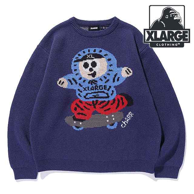 エクストララージ XLARGE ボーイ クルーネックニット [101244015006 FW24SPOT] BOY CREWNECK KNIT メンズ x-large エックスラージ トップ