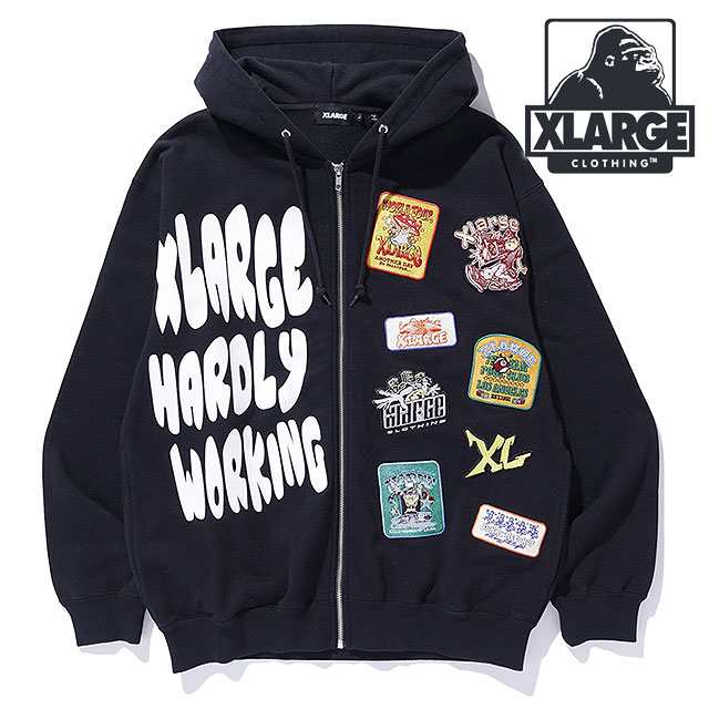 エクストララージ XLARGE マルチロゴ ジップアップフーデッド スウェットシャツ [101244012003 FW24WINTER] MULTI LOGO ZIP UP HOODED SW