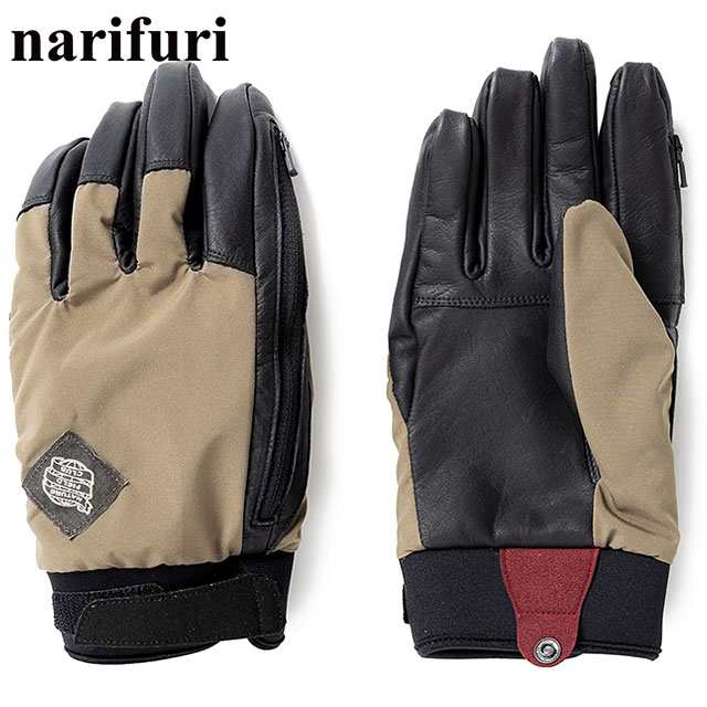 コラボ ナリフリ narifuri × SoH NFC レザーコンビグローブ [NFSO-05 FW24] メンズ・レディース 手袋 日本製 自転車 バイク アウトドア