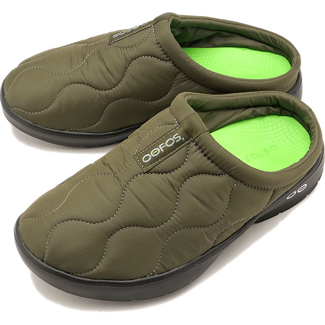 【6か月保証】 ウーフォス OOFOS リカバリーサンダル メンズ ウークージー サーモ ミュール [2000700149242 FW25] Men's OOcOOzie Thermo Mule メンズ 靴 モックシューズ 疲労回復 アフタースポーツ Black/Alpine-Moss 正規取扱店