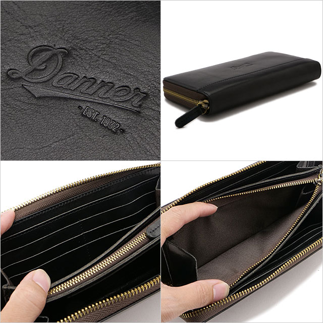 ダナー Danner ラウンド ロングウォレット [B-016/688839-0001 FW25] ROUND LONG WALLET メンズ 長財布 革製 BLACK 正規取扱店
