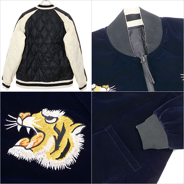 タイオン TAION リバーシブル“SKAJAN”ダウンジャケット [TAION-JK04JS] U REVERSIBLE “SKAJAN” DOWN JACKET メンズ アウター インナーダウン スカジャン 2WAY JAPAN SPECIAL D.NVY/BK 正規取扱店