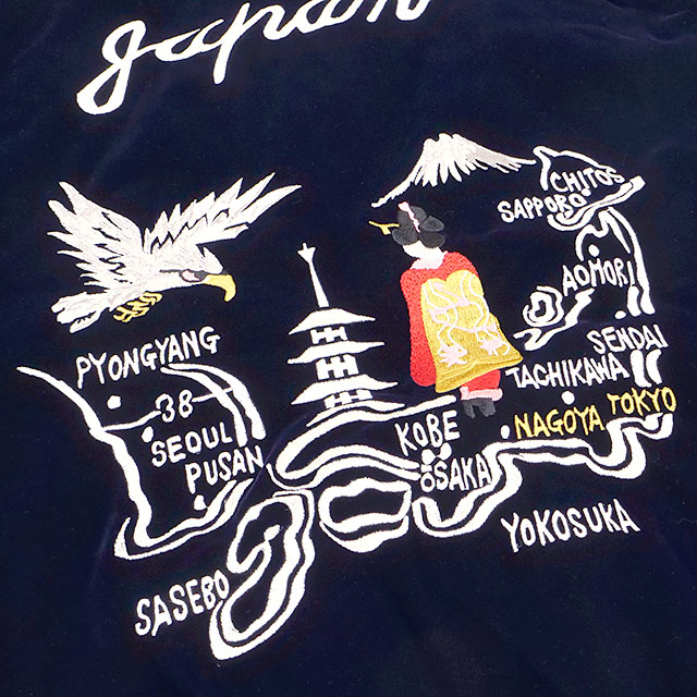 タイオン TAION リバーシブル“SKAJAN”ダウンジャケット [TAION-JK04JS] U REVERSIBLE “SKAJAN” DOWN JACKET メンズ アウター インナーダウン スカジャン 2WAY JAPAN SPECIAL D.NVY/BK 正規取扱店