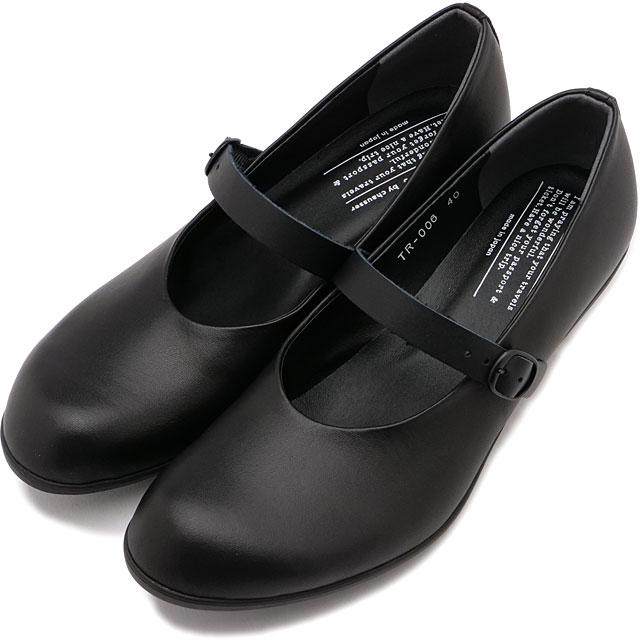 ショセ トラベルシューズ TRAVEL SHOES by chausser トラベル シューズ バイ ショセ ワンストラップヒールシューズ [TR-006 SS25] One strap heel shoes レディース 靴 日本製 生活防水 ビブラムソール ブラック BL 正規取扱店
