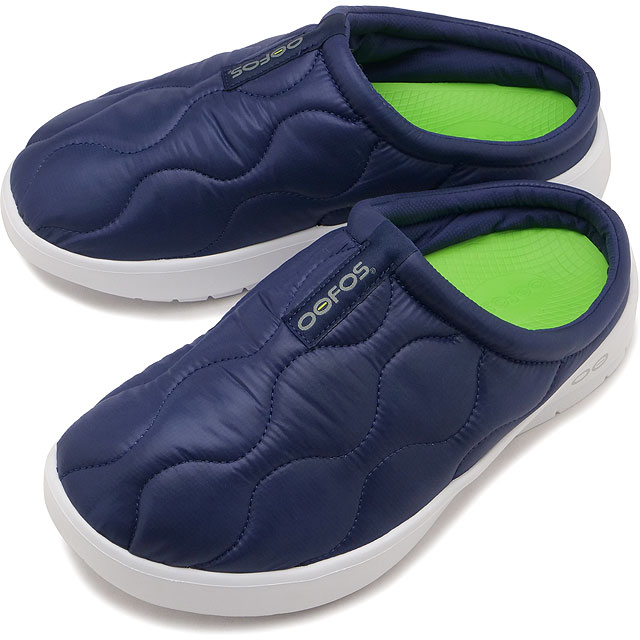 【6か月保証】 ウーフォス OOFOS リカバリーサンダル メンズ ウークージー サーモ ミュール [2000700193252 FW25] Men's OOcOOzie Thermo Mule メンズ 靴 モックシューズ 疲労回復 アフタースポーツ White/Navy 正規取扱店