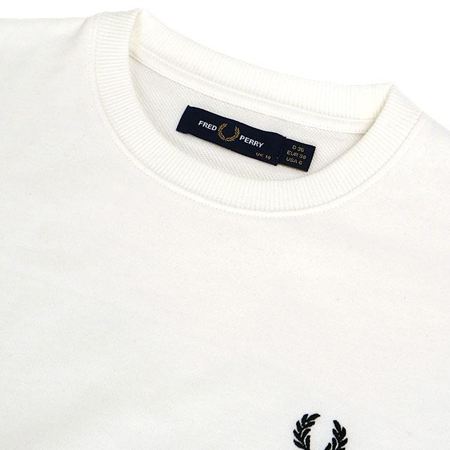 フレッドペリー FRED PERRY ティップラインスウェットシャツ [G1148-129 FW25Q4] TIPPED SWEATSHIRT レディース トップス トレーナー 長袖 クロップド丈 -WHITE 正規取扱店