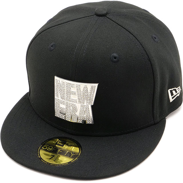 ニューエラ キャップ NEW ERA CAP 59FIFTY ラインストーンバッジ ニューエラ [14668129 FW25] 5950 RHINESTONE BADGE NEWERA メンズ・レディース 帽子 ブラック 正規取扱店