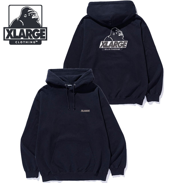 エクストララージ XLARGE フーデッドスウェットシャツ [101254012010 FW25] OLD OG HOODED SWEATSHIRT メンズ トップス プルオーバー パーカー ブラック 正規取扱店