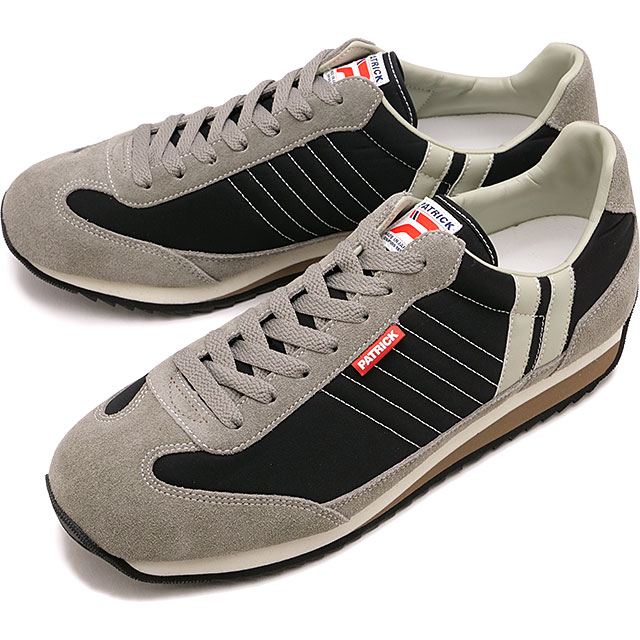 パトリック PATRICK スニーカー マラソン [942551 FW25] MARATHON メンズ・レディース 日本製 靴 シューズ シーズン限定カラー PEPPER ペッパー グレー/ブラック 正規取扱店