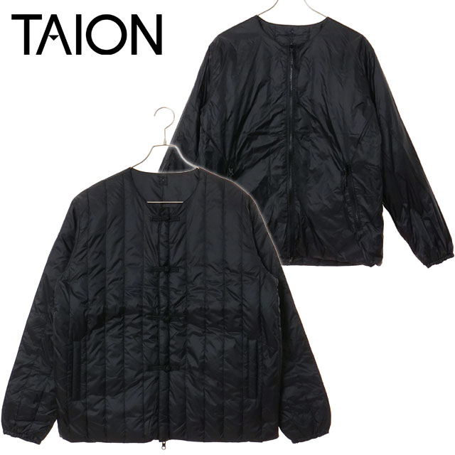 タイオン TAION リバーシブルチャイナボタンインナーダウンジャケット [TAION-JK01JS FW25] U REVERSIBLE CHINA BUTTON INNER DOWN JACKET メンズ・レディース アウター 2WAY JAPAN SPECIAL BK×BK 正規取扱店