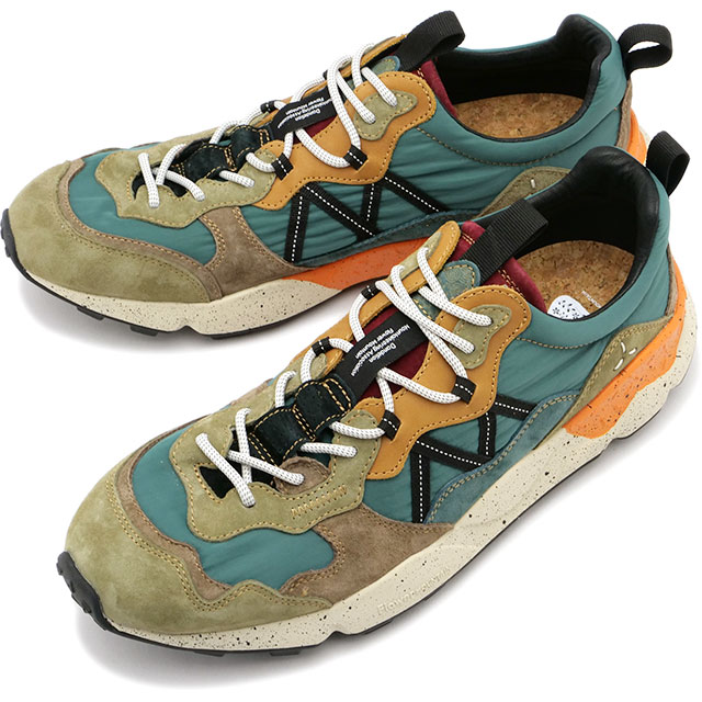 フラワーマウンテン Flower MOUNTAIN スニーカー レンザン [FM107008 SS25] LENZAN メンズ 靴 シューズ フェス アウトドア Green/Orange 正規取扱店