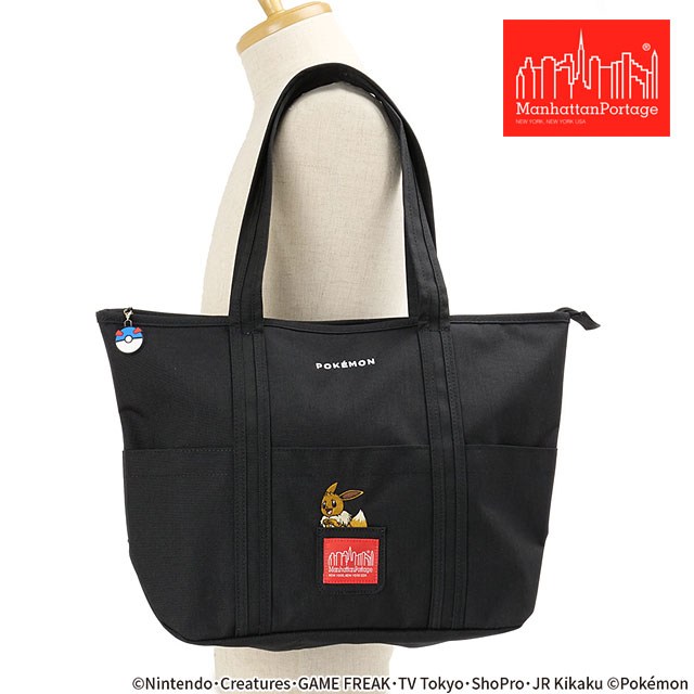 マンハッタンポーテージ Manhattan Portage トンプキンズトートバッグ ポケモン [MP1336ZPKMN25 SS26] TOMPKINS TOTE BAG (MD) メンズ・レディース ポケットモンスター ブラック 正規取扱店